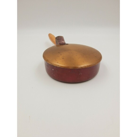 Vintage Duk-It Butler Ash Pan Crumb Catcher Container 10.5" Red + Copper Decor - Picture 5 of 11
